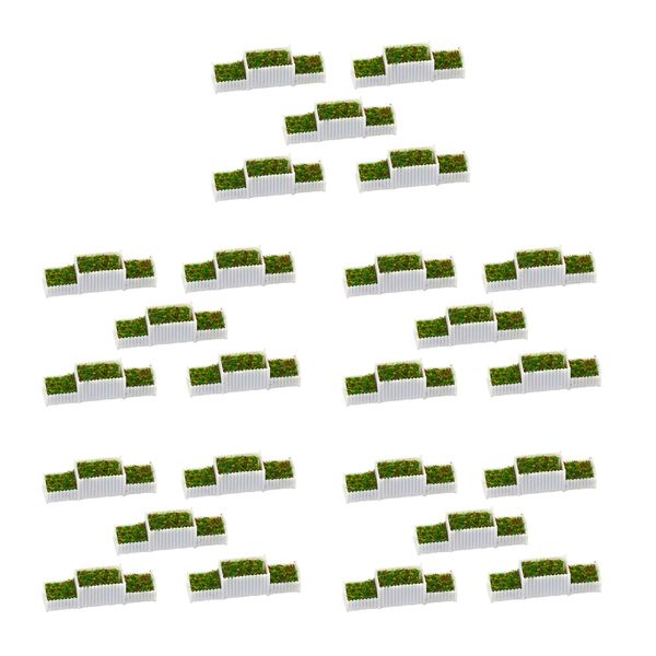 

lots 25 n 1:150 e shape flower beds model set for street railway building