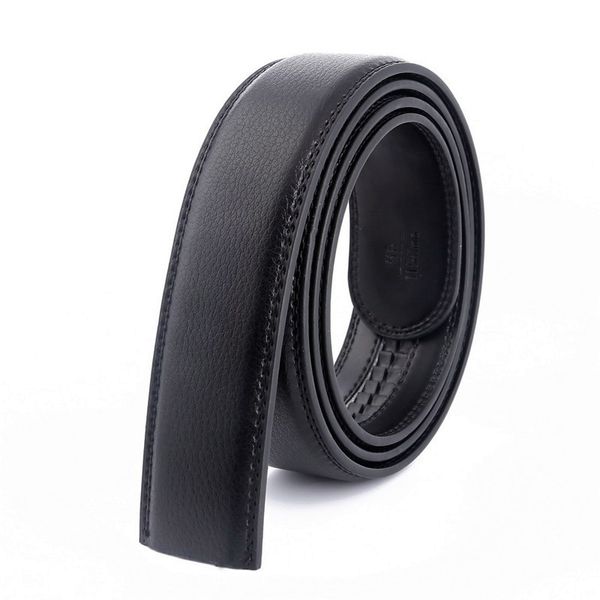 

mens belts body 3.5cm wide cowskin genuine leather men automatic belt body no buckle designer cinturones hombre, Black;brown
