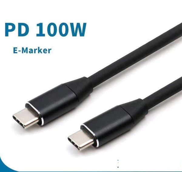 Cavo di tipo c pd da 100 w 4k 60 hz usbc emarker usb3 1 gen 2 Cavo di ricarica rapida da 10 gbps per macbook qc 4 0