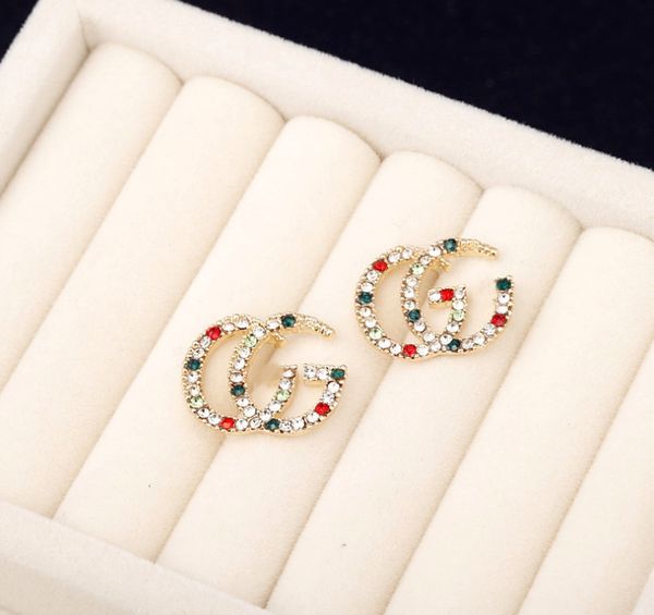 

2020 high-end earrings, high-end jewelry, colorful diamond earrings, Golden