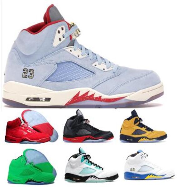 

men 5 5s basketball shoes sneakers island grey suede trophy room michigan wings olympic bred women 2020 new arrival zapatos trainers shoes