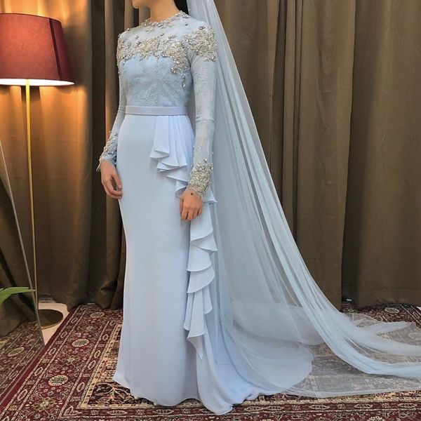

мусульманин prom вечерние платья мама невесты длинные рукава vestidos de fiesta de noche, Black