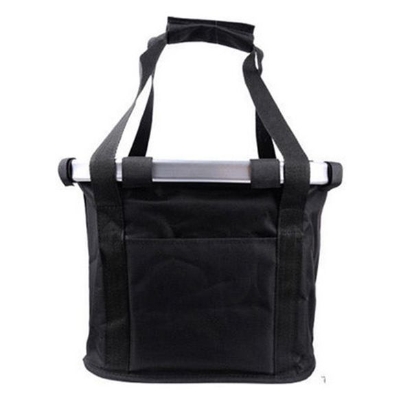 

bicycle basket quick release separation design detachable front handlebar folding bike pet bag black