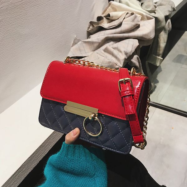 

women's two-tone bags shoulder messenger bags cross body crossbody bag purse cover zipper pu hongri /12