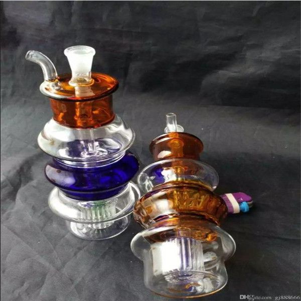 Color Pagoda Hookah Glass Bongs Accessori tubi fumatori di vetro Mini tubi a mano multi-colore Miglior cucchiaio glas