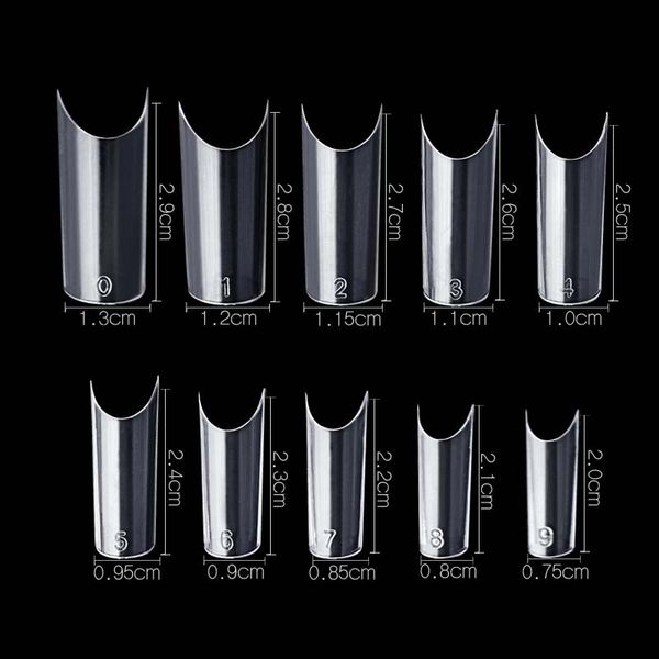 

100 pc/set clear half nail tips south french salon acrylic nail art false tips for manicure for salon build, Red;gold