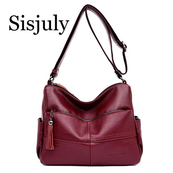 

sisjuly luxury crossbody bags for women tassel leather bags ladies brand messenger women sac bolso feminina