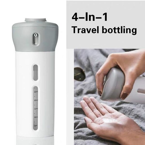 

travel bottles set 4-in-1 organized leak proof toiletries refillable liquid/lotion/cream container kit spray bottle makeup tools
