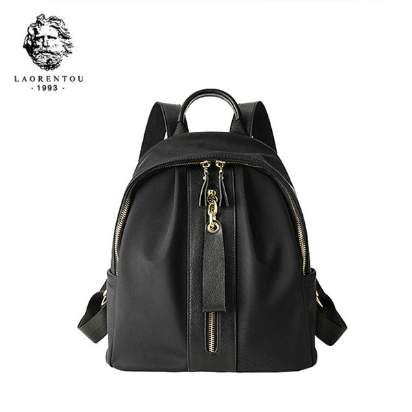 

laorentou 2019 new fashion leather backpack large capacity leisure women backpack student bag travel