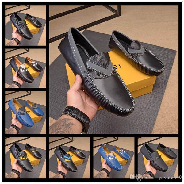 

aa  стиль fdbrands мужская плоский мокасины обувь мужчины черный шпильки suede мокасины обувь вечерние платья партии walking, Black
