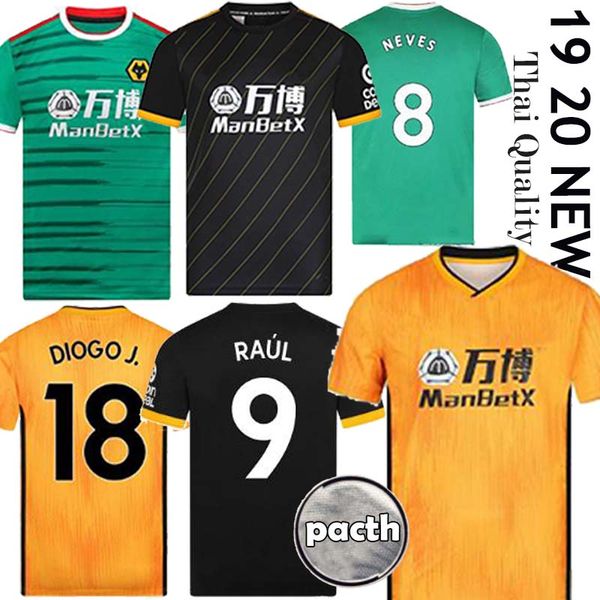 

2019 raul wolverhampton wanderer occer jer ey 19 20 wolve doherty cavaleiro co ta diogo j neve home away football hirt, Black;yellow