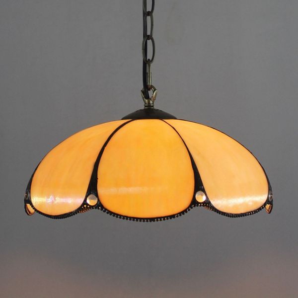 

tiffany yellow lamp glass shade pendant light single pendant hanging light foam packing for hallway corridor kitchen