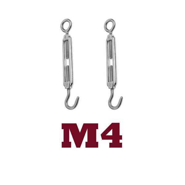 

2 шт нержавеющей стали крюк 304 глаз стяжного троса напряжение м4