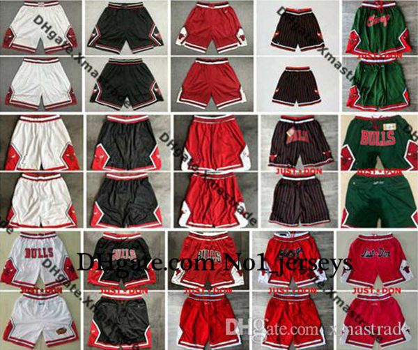 

new chicago bulls just don pocket basketball shorts sweatpants new city edtion nba statement performance swingman shorts, Black