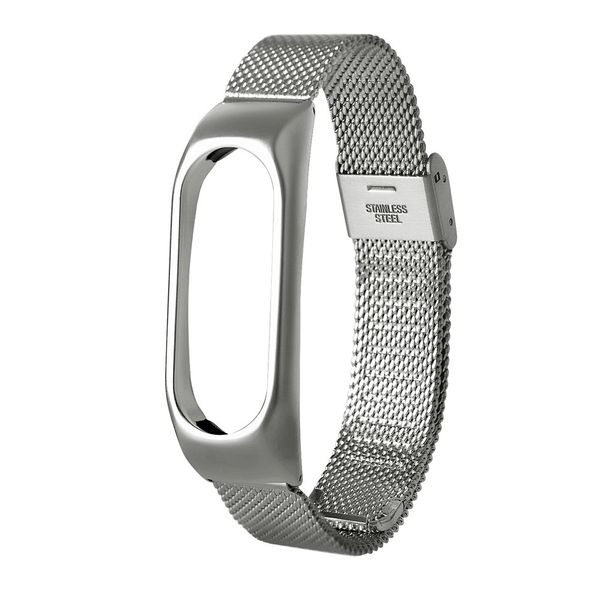 

fashion lightweight stainless steel smart wrist watch strap for miband 2 dropshiping y7810, Black;brown