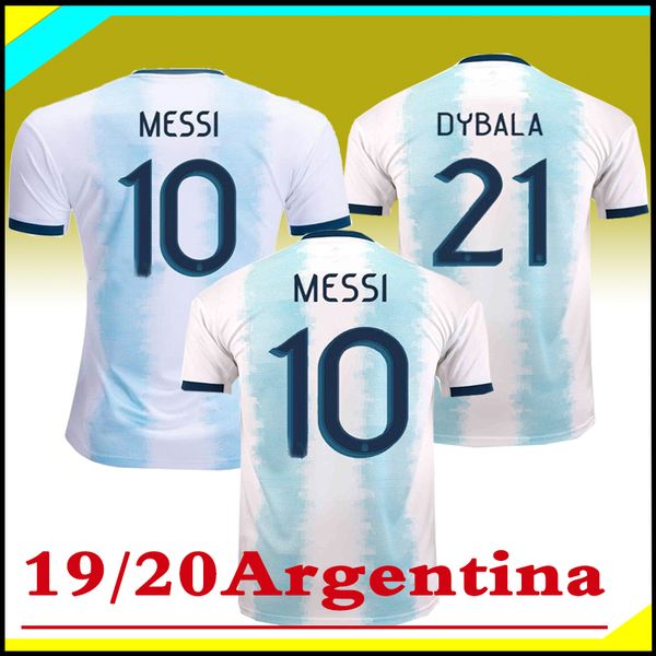 

new 2019 argentina messi soccer jerseys cop america argentina football shirt camiseta de futbol dybala di maria aguero maillot de foot, Black;yellow