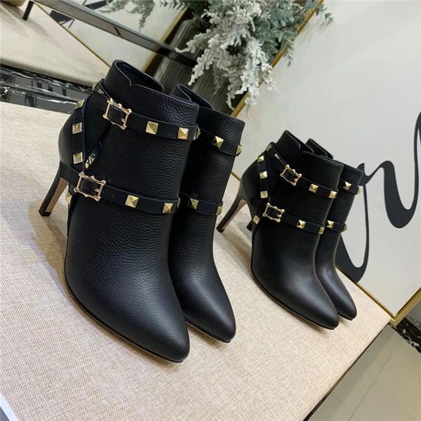 

women winter martin boots designer classic lattice original luxury famous zipper ins fashion brand stitching warm ol ladies boot 41, Black