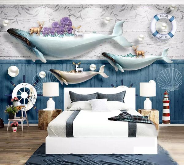 

self-adhesive] 3d fish 369369 wall paper mural wall print decal murals