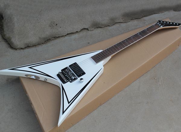 

three colors v shaped electric guitar with floyd rose,rosewood fingerboard,can be customized as request