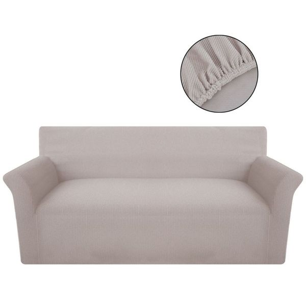 

ribbed elastic fabric cover beige sofa other home textile