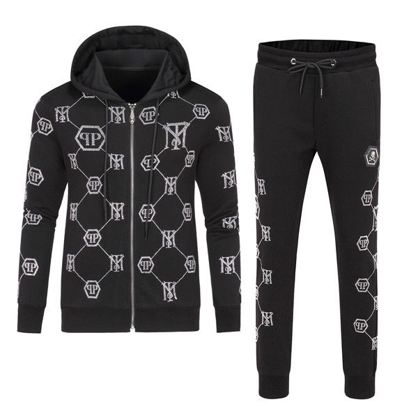 

2019 осень моды бренд мужской hip hop printed phillip plain кофты спортивные костюмы костюм, Gray