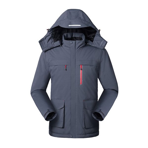 

usb electric heating jacket waterproof hooded coat outdoor winter thermal vest, Blue;black