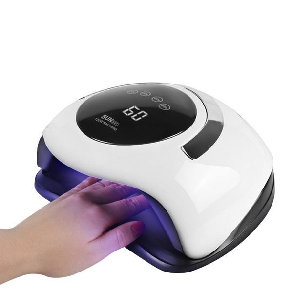 

120w high power led uv nail lamp with 4 timer fast curing nail dryer auto sensing led uv lamp dryer