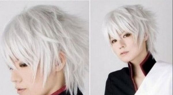 Wig One Piece Prussia Fashion Short Silvery White Straight