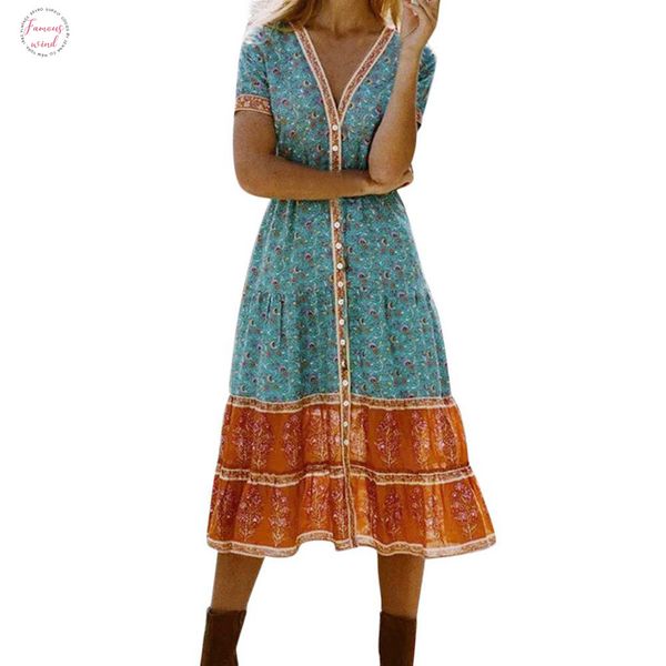 

casual summer chiffon dress women clothes 2019 floral women holiday gonna lunga boho long maxi party beach dress 8, Black;gray