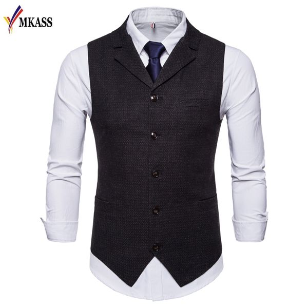 

new wedding dress high-quality goods cotton men's fashion design suit vest /blue black high-end men's business casual suit vest, Black;white