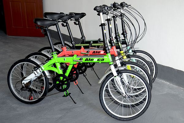 

norwich 20inch 6speed fluorescence color mountian folding bike double v bake