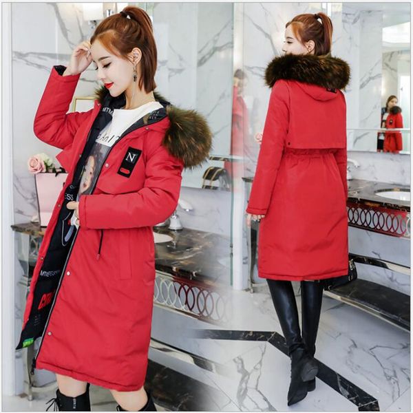 

winter jacket women hooded women coat loose cotton-padded female parka warm casual plus size overcoat double-sided wear e76, Tan;black