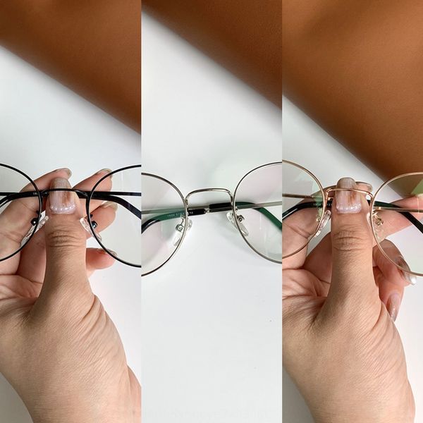 

2020 myopia frame round men's and women's common plain glasses kick-off myopia glasses frame, Silver
