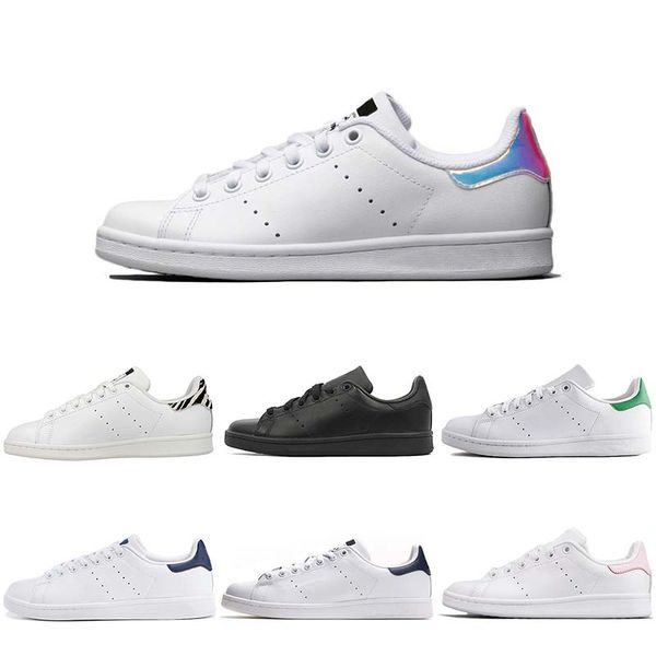 

fashion brand lightweight stan smith designers trainers for mens women casual sports shoes laser triple black silver size 36-45