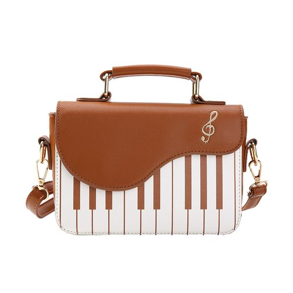 

cute piano note pattern fashion pu leather casual ladies handbag crossbody messenger flap bag shoulder bag women