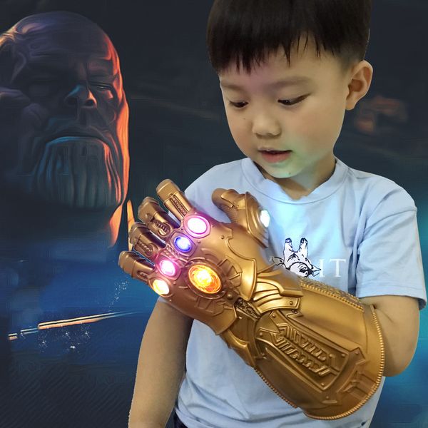 

4 endgame infinity gauntlet led light thanos gloves kids adults cool gloves toys halloween cosplay props child gifts