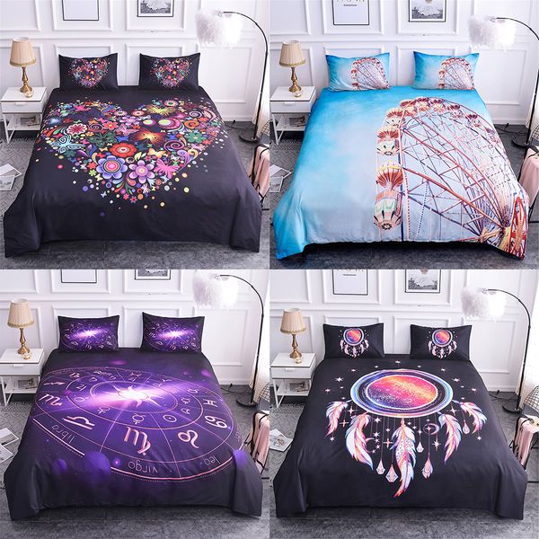 

homesky king  sizes bedding set dreamcatcher duvet cover 3d printed comforter bed set 2/3 pcs bed linen