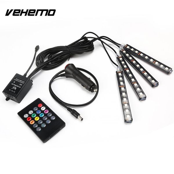 

vehemo 4pcs lights strips led string home decor underbody light for lamp bar led strip durable floor decor car interior
