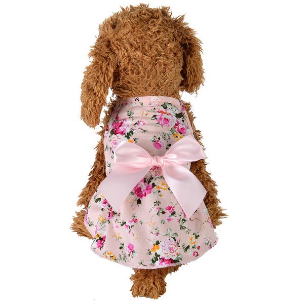 

pet dog summer printed streamer princess dress fashion cotton clothes tb sale