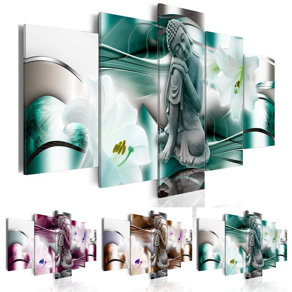 

( no frame ) canvas print modern fashion wall art the abstract lily buddha for home decoration choose color:3 & size:2