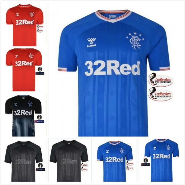 

детские наборы 2019 rangers f.c главного синих трикотажных изделия футбола 19/20 глазго рейнджерс футбол рубашка customized клуб футбольной, Black;yellow