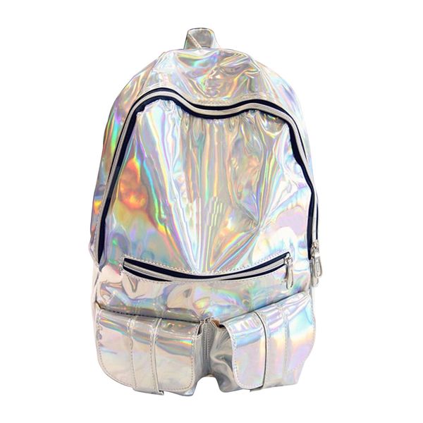 

designer backpack beau holographic gammaray hologram women backpack mens bag leather holographic backpack drop shipping