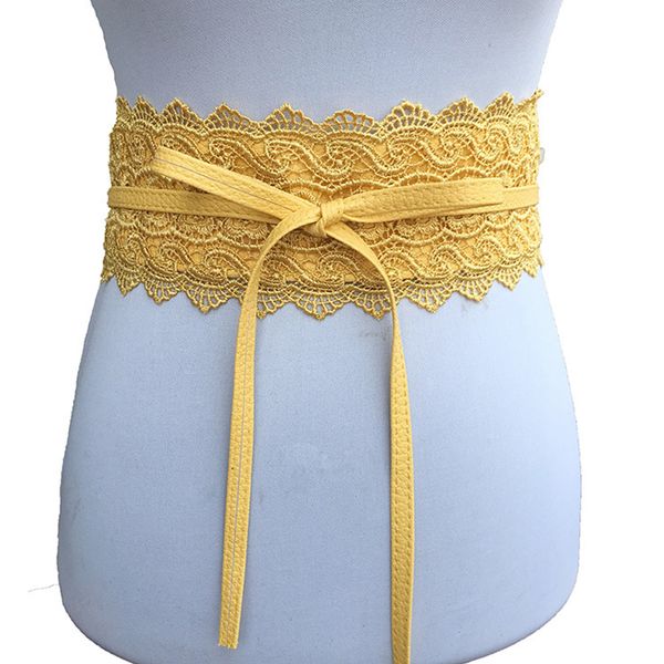 

women lace wide waistband resistant fabala belt easy matching durable firmly tie corset belt exquisite ladies canvas waist, Black;brown