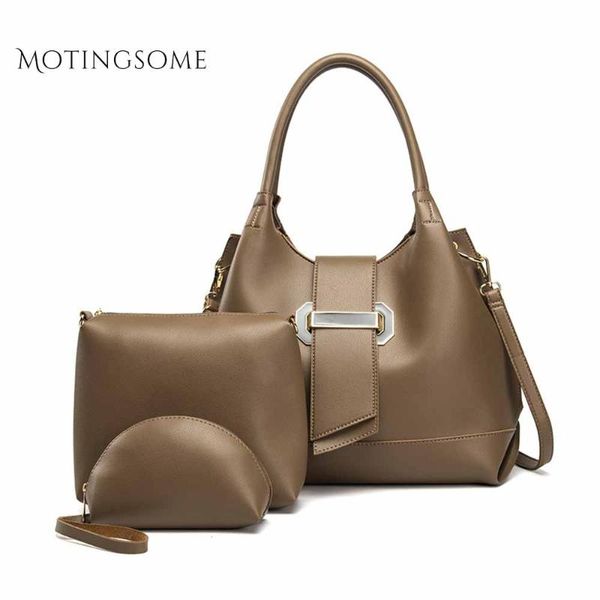 

women composite bag 1set/3pcs solid style tote handbag shoulder large shopper bags purse and handbag fashion hand bag 2019 new