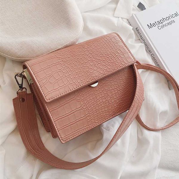 

women handbag crocodile pattern crossbody bag for women small flip square pu bag crocodile messenger leather