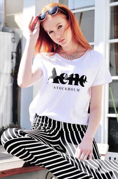 

brand sofistiqe acne t-shirts ship from turkey ac short sleeve sweatshirt, White