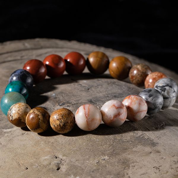 

fashion 8mm and 10mm natural stones beads strand bracelets bangles men jewelry handmade yoga beaded bracelet gifts wholesale, Black