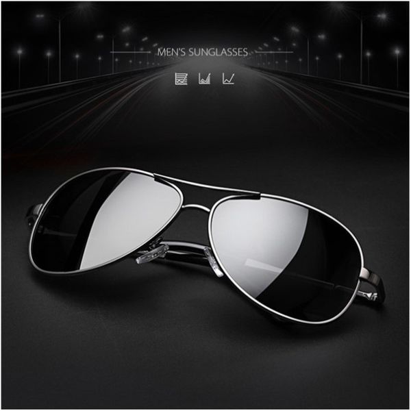 

2019 aviation metail frame quality oversized alloy driving men sunglasses polarized brand design pilot male sun glasses, White;black