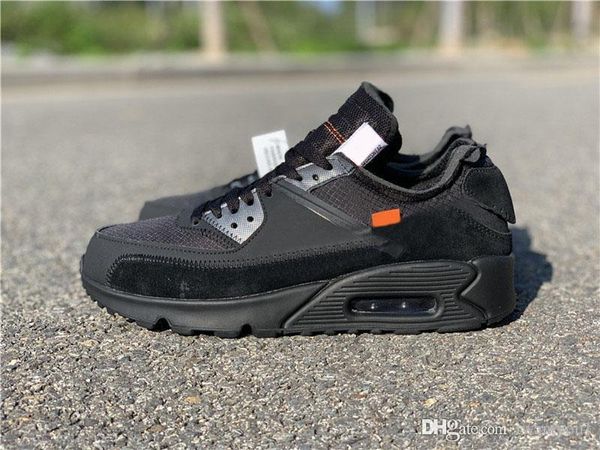 

2019 Release Authentic Air Off 90Max 90 Black Cone White Suede The 10 Running Shoes Desert Ore Women Mens Sneakers AA7293-001 With Box 5-11