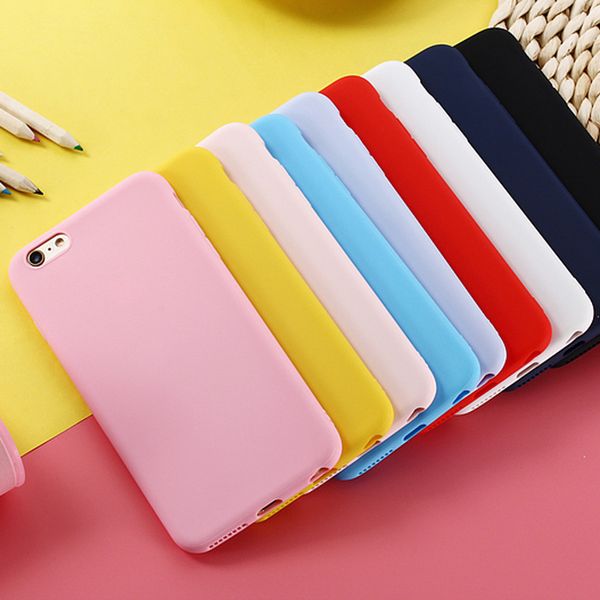 

candy back cover matte phone for iphone 11 real simple solid color ultrathin soft tpu cases for iphone 6 7 8 plus